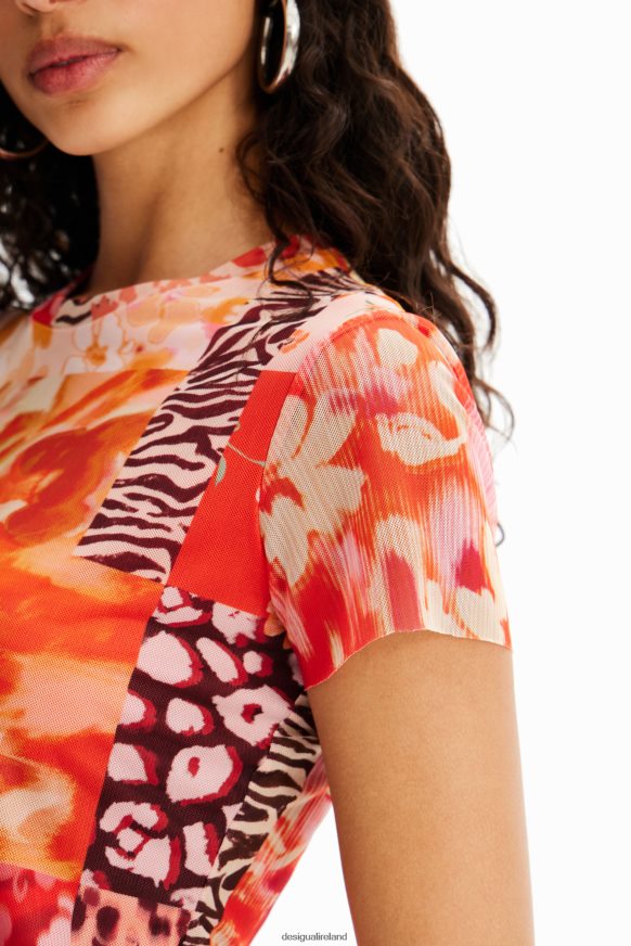Desigual Women Tulle patch T-shirt Clothing PFVZ0B375