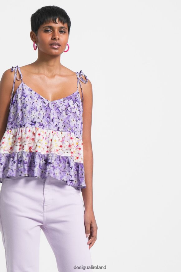 Desigual Women Floral strap top Clothing PFVZ0B769