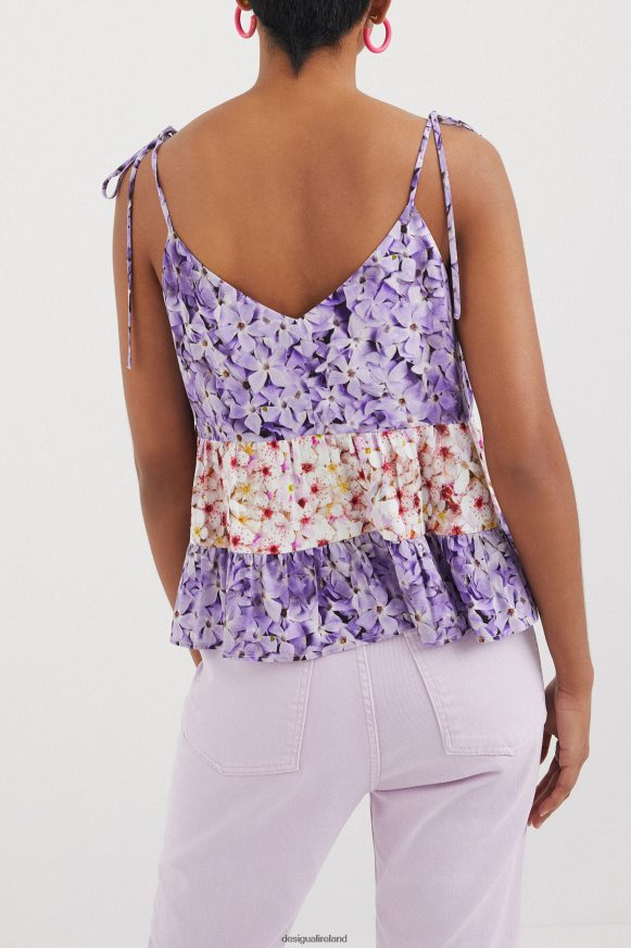 Desigual Women Floral strap top Clothing PFVZ0B769