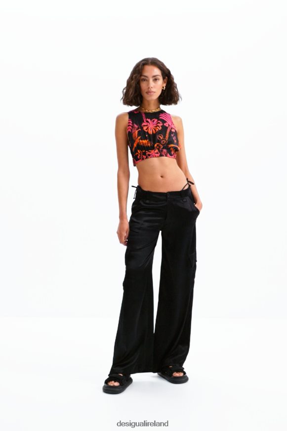 Desigual Women Short tropical top with straps Clothing PFVZ0B792