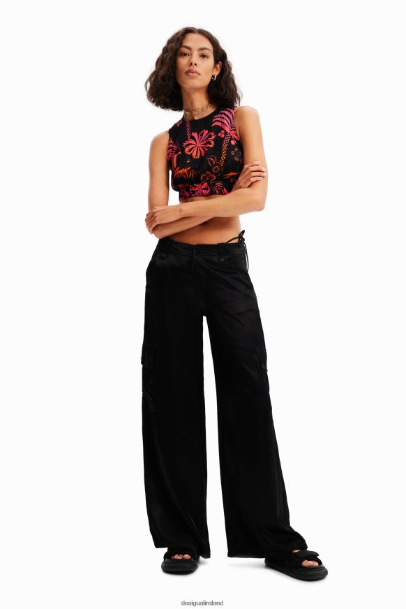 Desigual Women Short tropical top with straps Clothing PFVZ0B792