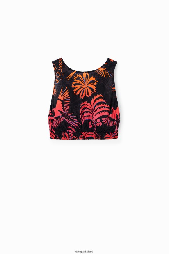Desigual Women Short tropical top with straps Clothing PFVZ0B792