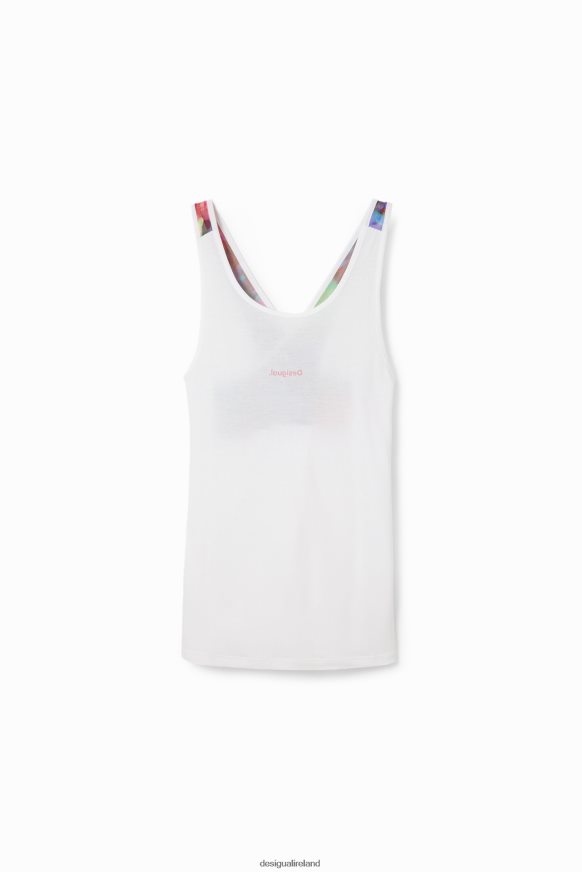 Desigual Women Sport floral vest top Clothing PFVZ0B435