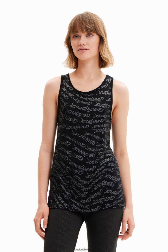 Desigual Women Sport logo vest top Clothing PFVZ0B628
