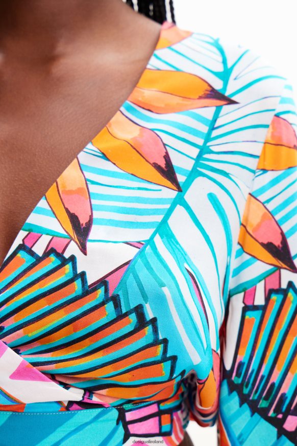 Desigual Women Tropical wrap crop top Clothing PFVZ0B604
