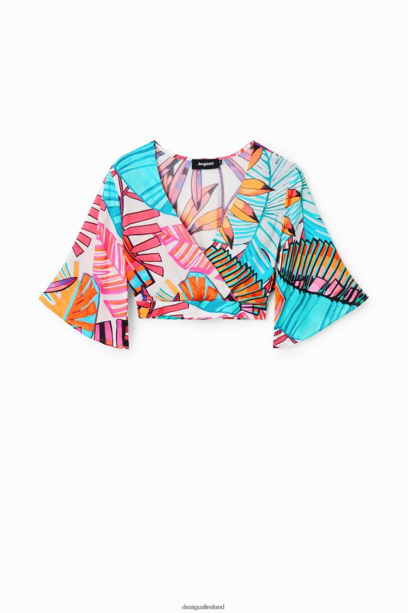Desigual Women Tropical wrap crop top Clothing PFVZ0B604