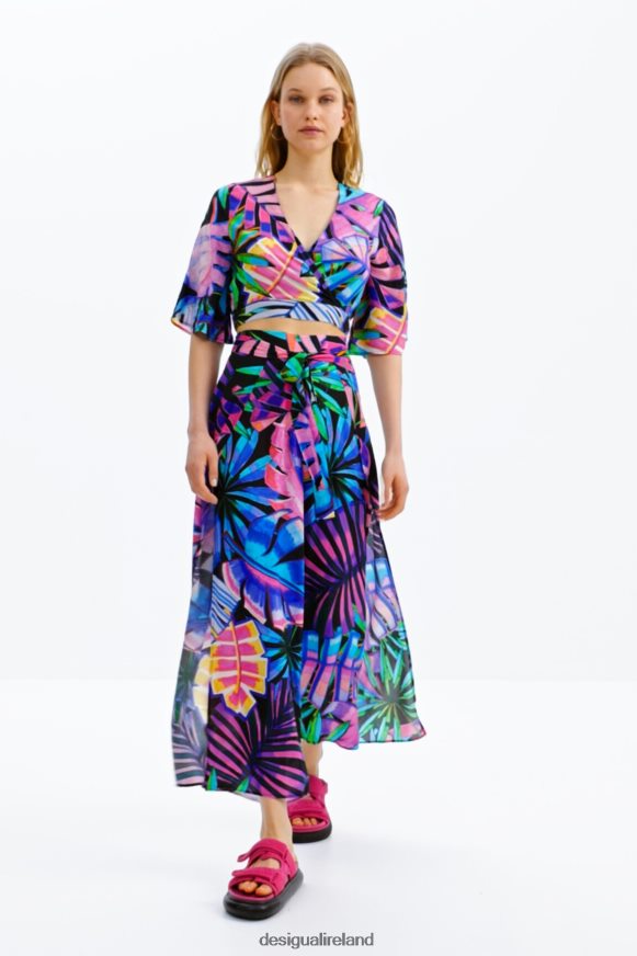 Desigual Women Tropical wrap crop top Clothing PFVZ0B637