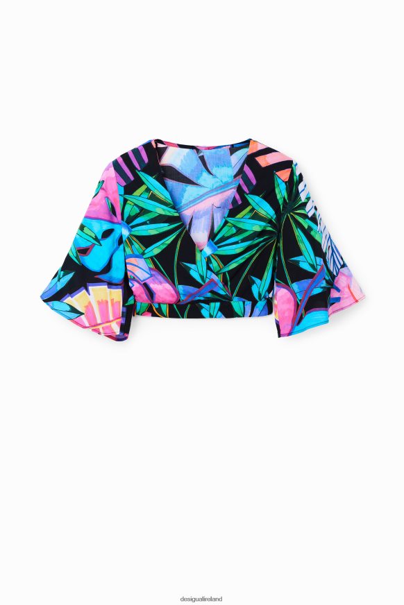 Desigual Women Tropical wrap crop top Clothing PFVZ0B637