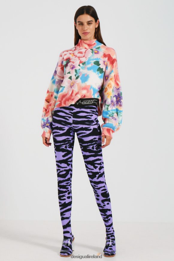 Desigual Women Animal print slim leggings Clothing PFVZ0B1047