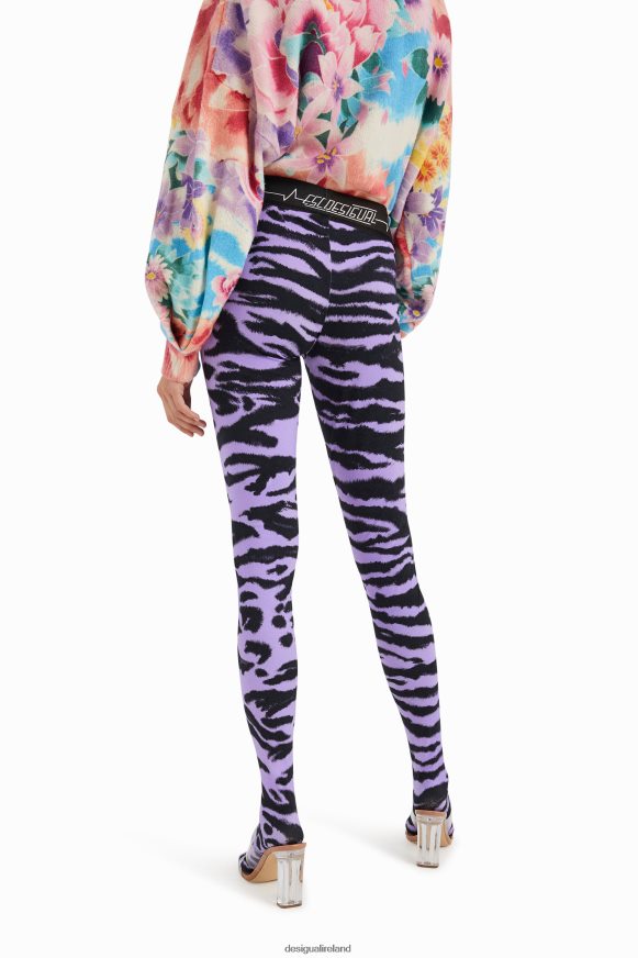 Desigual Women Animal print slim leggings Clothing PFVZ0B1047