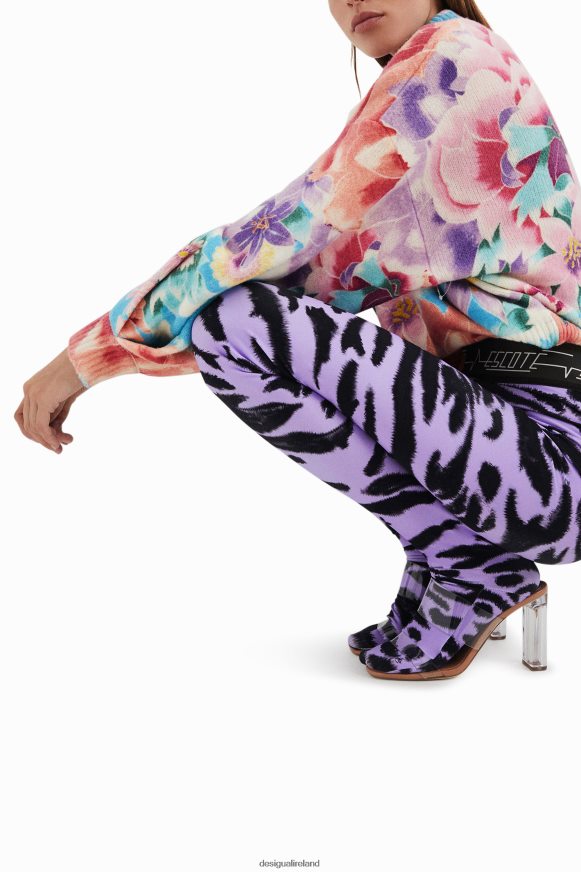 Desigual Women Animal print slim leggings Clothing PFVZ0B1047