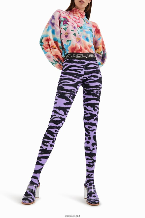 Desigual Women Animal print slim leggings Clothing PFVZ0B1047