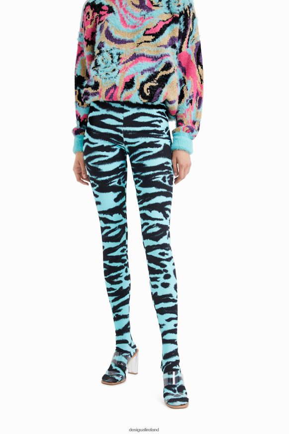 Desigual Women Animal print slim leggings Clothing PFVZ0B1051
