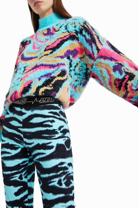 Desigual Women Animal print slim leggings Clothing PFVZ0B1051