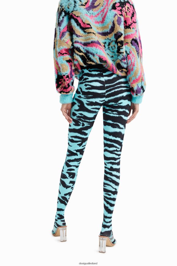 Desigual Women Animal print slim leggings Clothing PFVZ0B1051