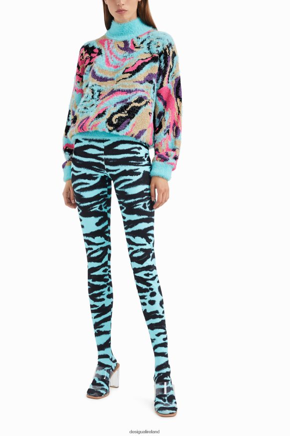 Desigual Women Animal print slim leggings Clothing PFVZ0B1051
