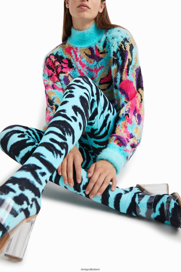 Desigual Women Animal print slim leggings Clothing PFVZ0B1051