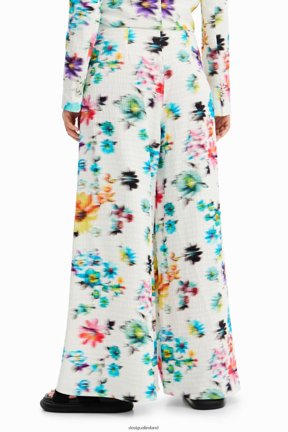 Desigual Women Blurry flowers maxi trousers Clothing PFVZ0B926