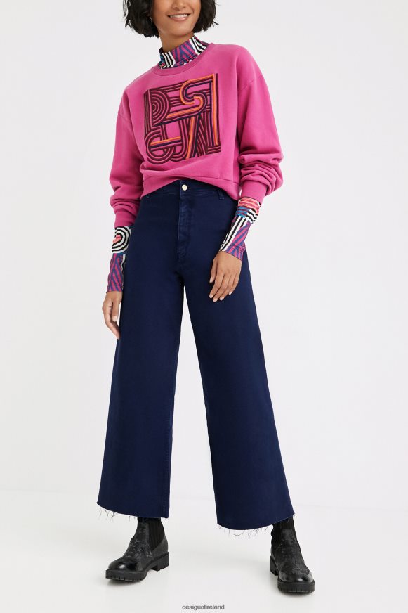 Desigual Women Cropped culotte jeans Clothing PFVZ0B813