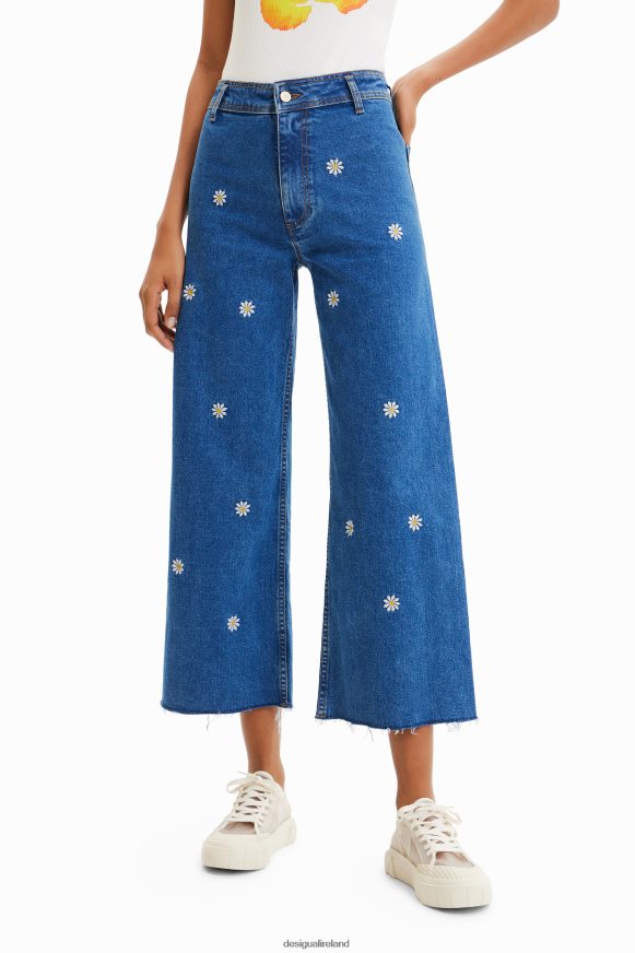 Desigual Women Daisy cropped culotte jeans Clothing PFVZ0B318