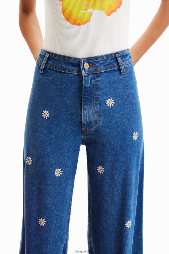 Desigual Women Daisy cropped culotte jeans Clothing PFVZ0B318
