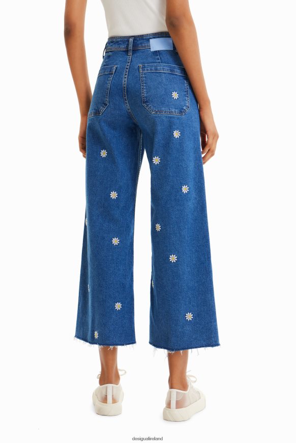Desigual Women Daisy cropped culotte jeans Clothing PFVZ0B318