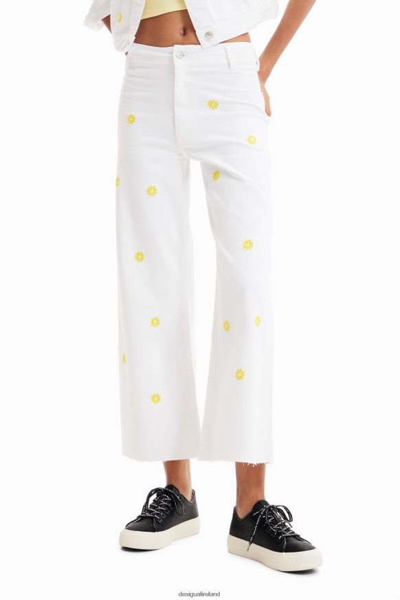 Desigual Women Daisy cropped culotte jeans Clothing PFVZ0B379