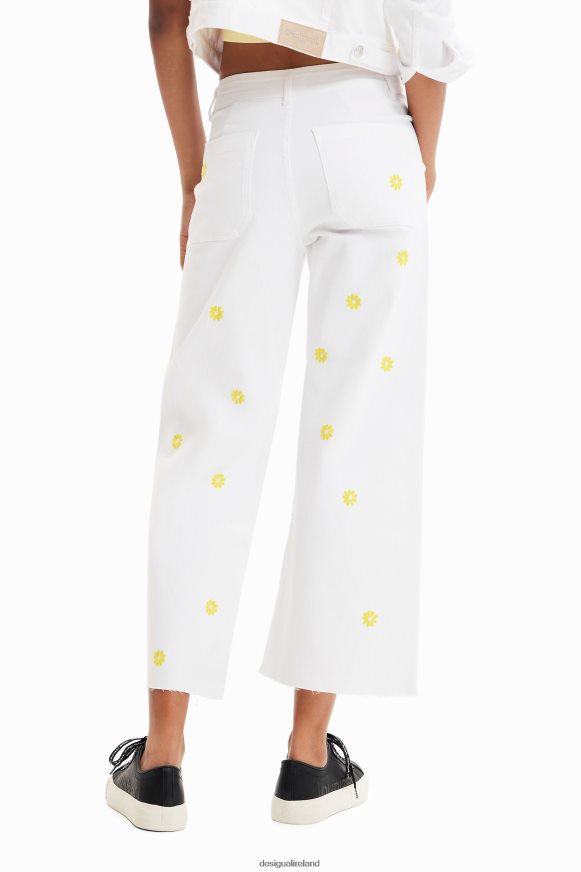 Desigual Women Daisy cropped culotte jeans Clothing PFVZ0B379