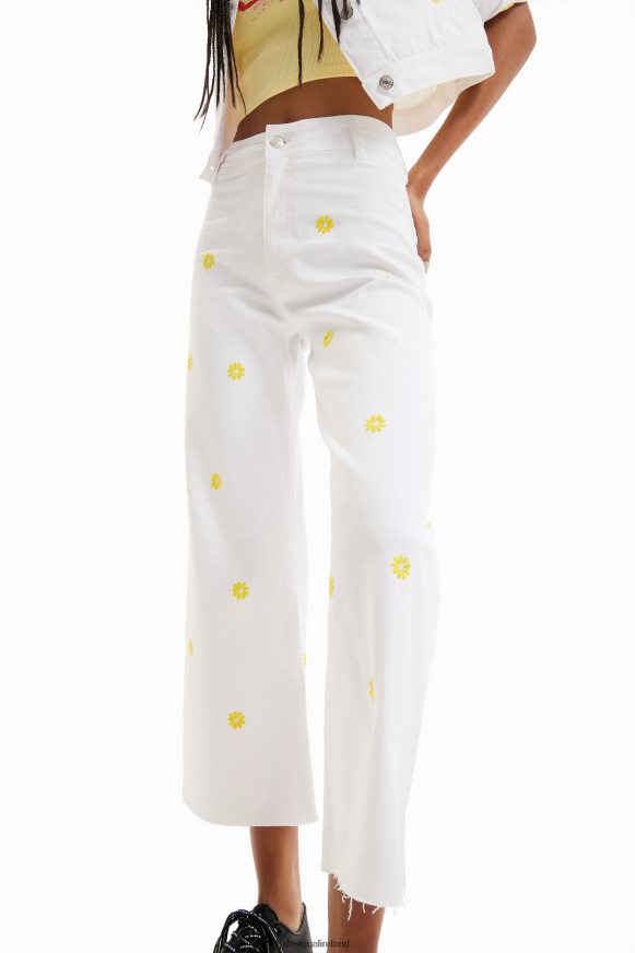 Desigual Women Daisy cropped culotte jeans Clothing PFVZ0B379