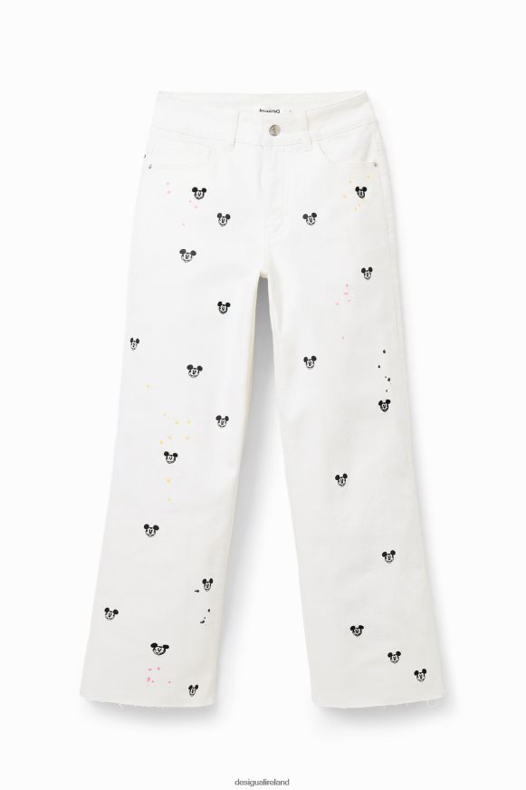 Desigual Women Disney's Mickey Mouse cropped culotte jeans Clothing PFVZ0B837
