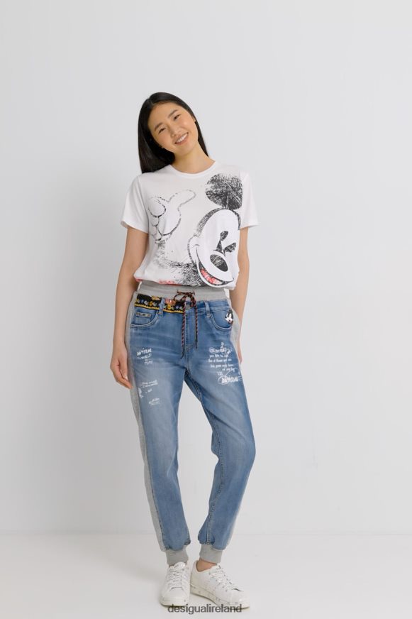 Desigual Women Disney's Mickey Mouse jogger jeans Clothing PFVZ0B3