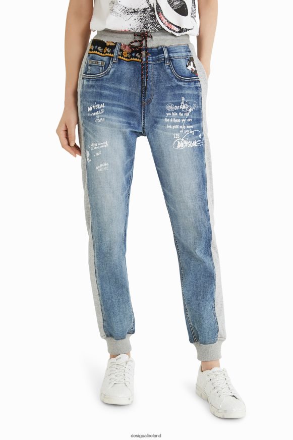 Desigual Women Disney's Mickey Mouse jogger jeans Clothing PFVZ0B3