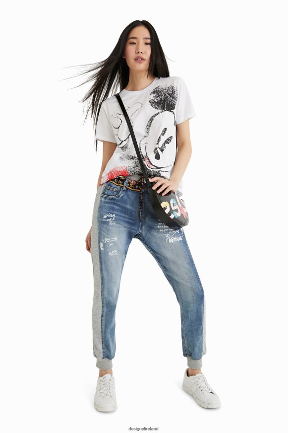 Desigual Women Disney's Mickey Mouse jogger jeans Clothing PFVZ0B3
