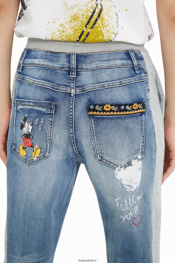 Desigual Women Disney's Mickey Mouse jogger jeans Clothing PFVZ0B3