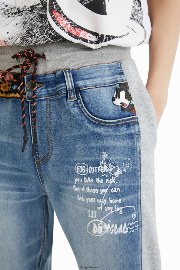 Desigual Women Disney's Mickey Mouse jogger jeans Clothing PFVZ0B3