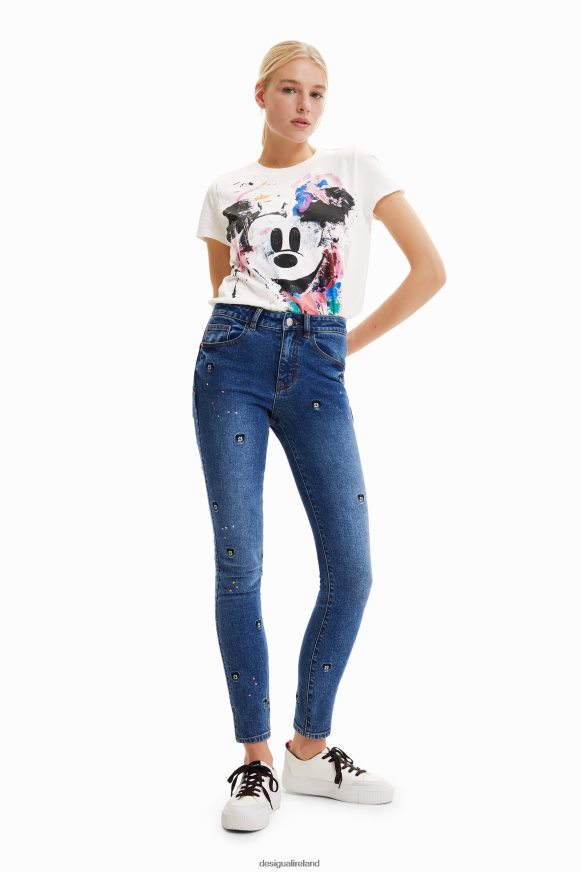 Desigual Women Disney's Mickey Mouse slim push-up jeans Clothing PFVZ0B623