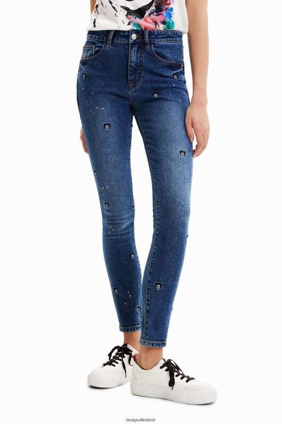 Desigual Women Disney's Mickey Mouse slim push-up jeans Clothing PFVZ0B623