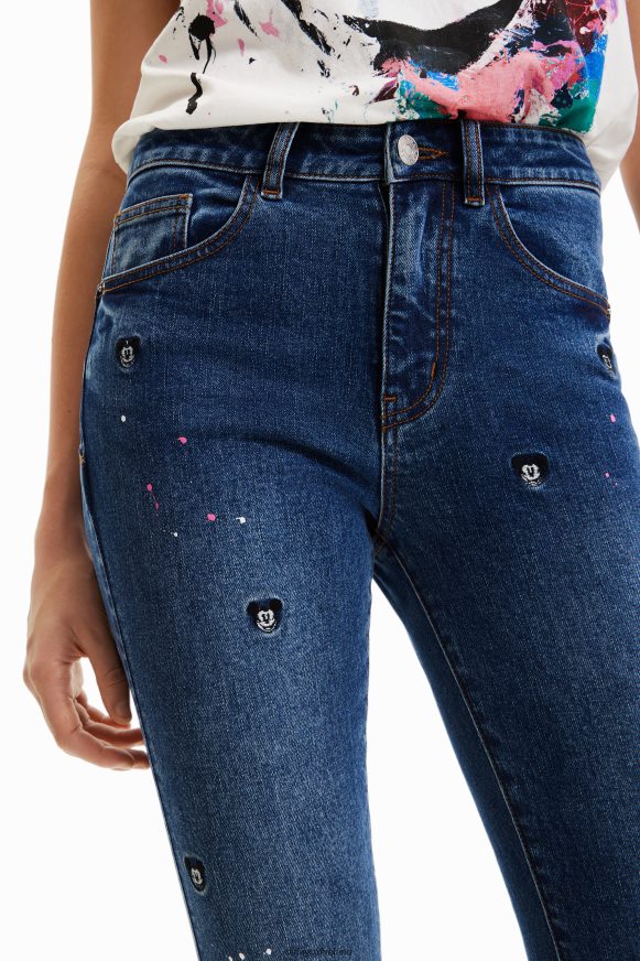 Desigual Women Disney's Mickey Mouse slim push-up jeans Clothing PFVZ0B623