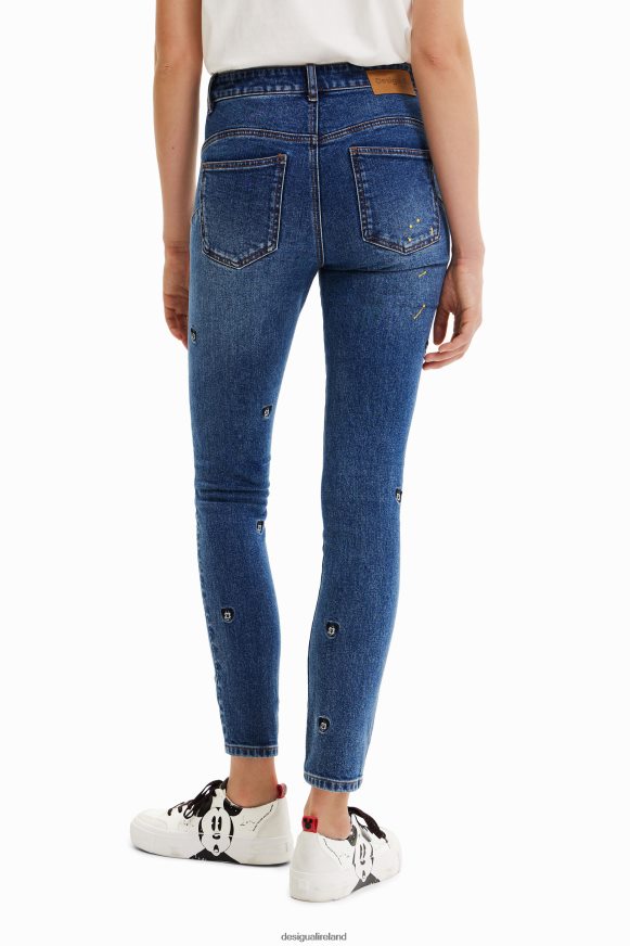 Desigual Women Disney's Mickey Mouse slim push-up jeans Clothing PFVZ0B623