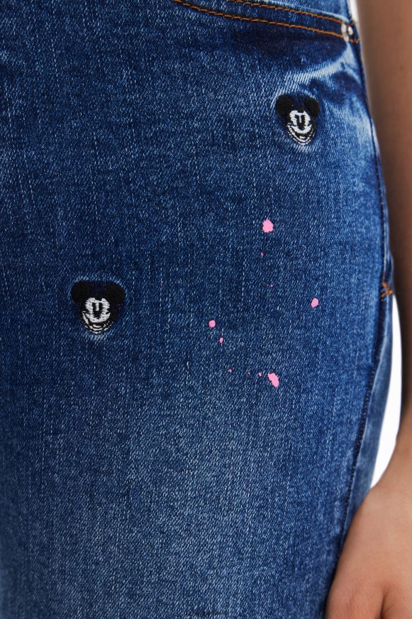 Desigual Women Disney's Mickey Mouse slim push-up jeans Clothing PFVZ0B623