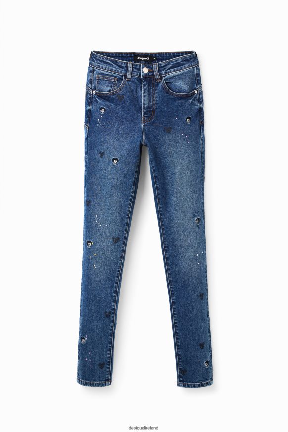 Desigual Women Disney's Mickey Mouse slim push-up jeans Clothing PFVZ0B623