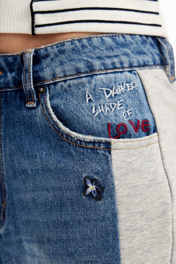 Desigual Women Embroidered jogger jeans Clothing PFVZ0B93