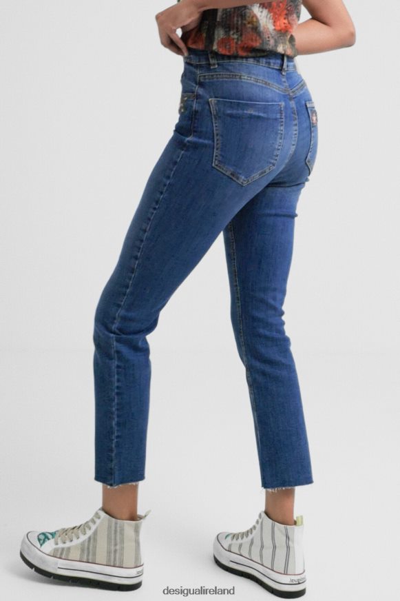 Desigual Women Flared cropped jeans Clothing PFVZ0B1036