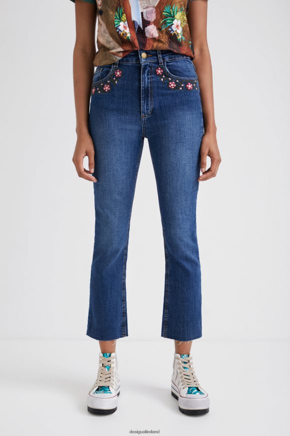 Desigual Women Flared cropped jeans Clothing PFVZ0B1036