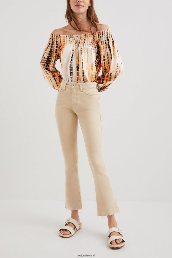 Desigual Women Flared cropped jeans Clothing PFVZ0B755