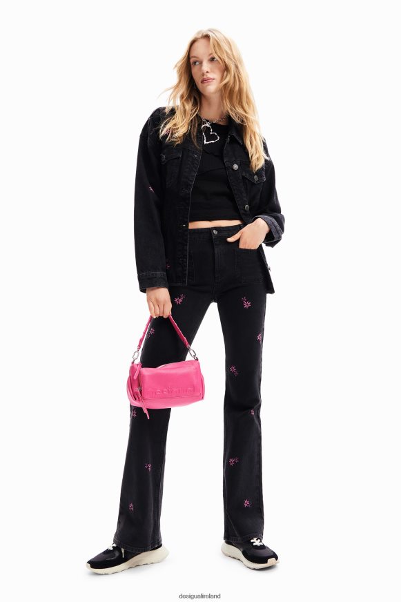 Desigual Women Floral flare jeans Clothing PFVZ0B223