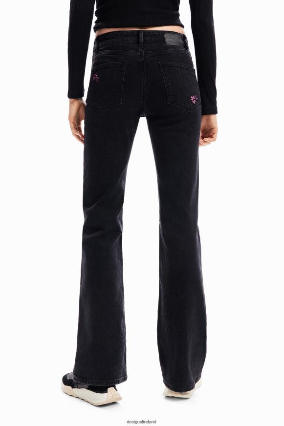 Desigual Women Floral flare jeans Clothing PFVZ0B223