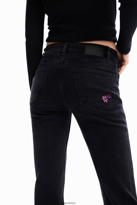 Desigual Women Floral flare jeans Clothing PFVZ0B223