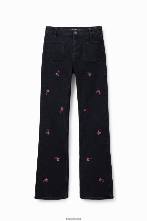 Desigual Women Floral flare jeans Clothing PFVZ0B223