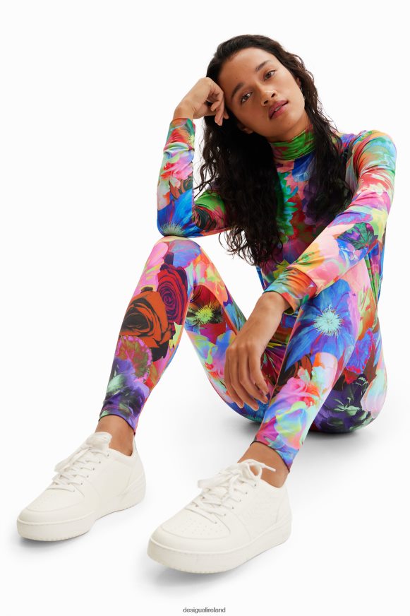 Desigual Women Floral stretch leggings Clothing PFVZ0B282